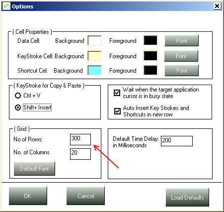 increase rows in dataloader sheet