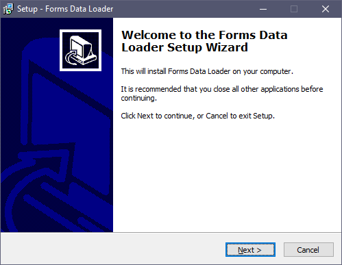 dataloader setup wizard