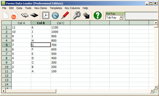 desceding order